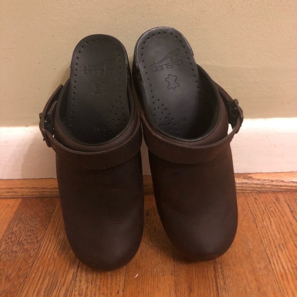 Dansko Slingback Leather Clogs